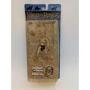 LOTR Return of the King Super Poseable Smeagol VTG Figure Toy Biz 2004 NIB